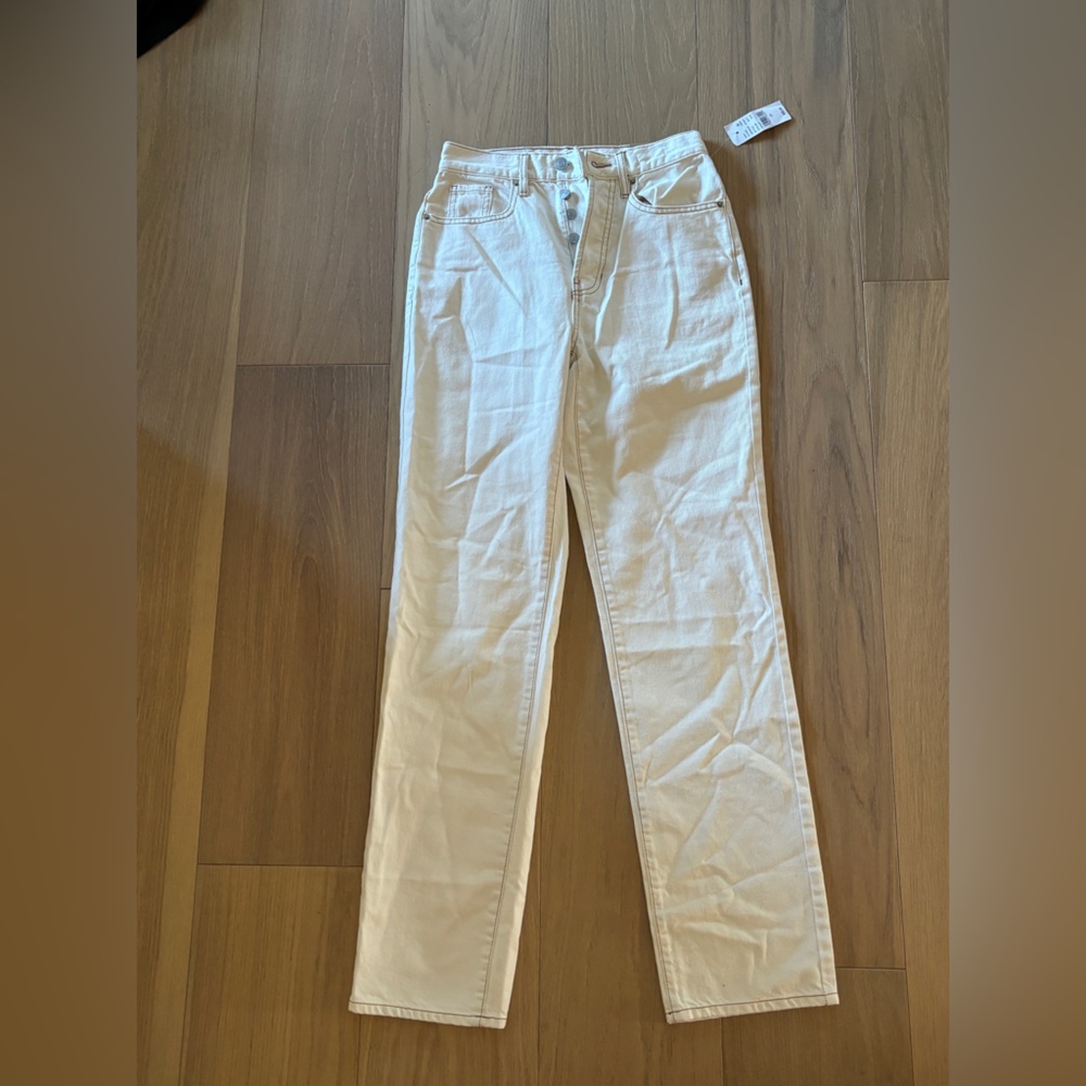 NWT Pacsun off-white high-rise Dad jeans